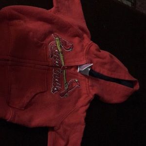 Zippered sweat shirt jacket